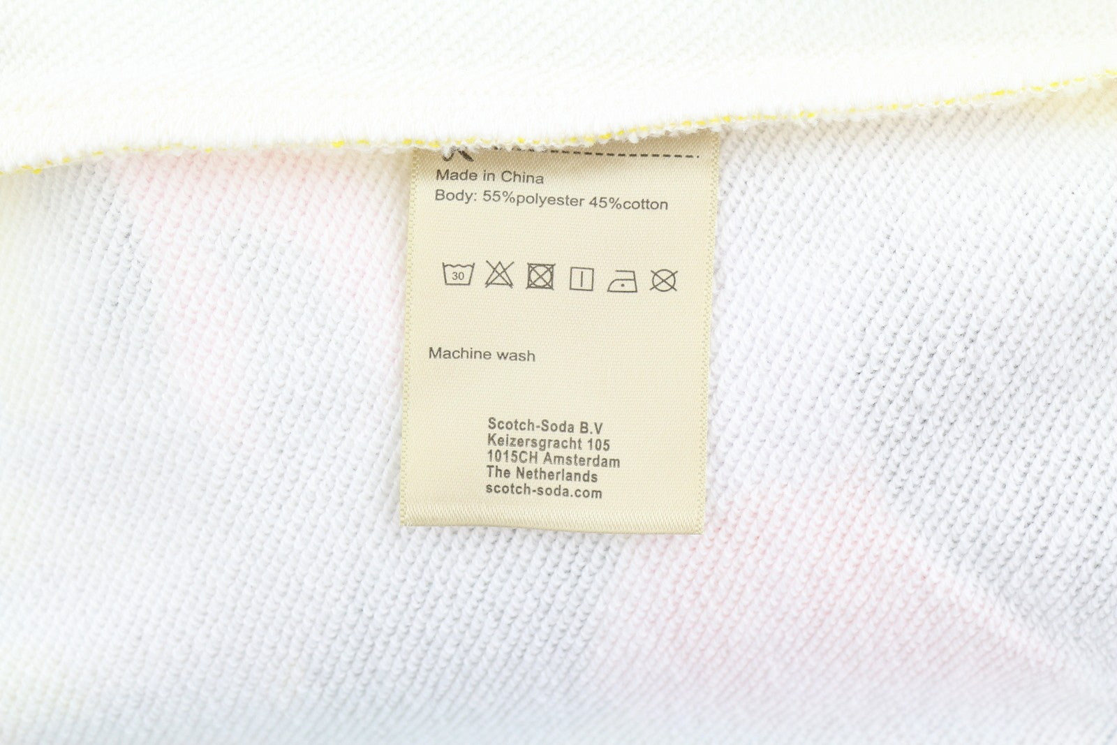 SCOTCH & SODA Men Sweatshirt L White Patterned Oversized Pull On