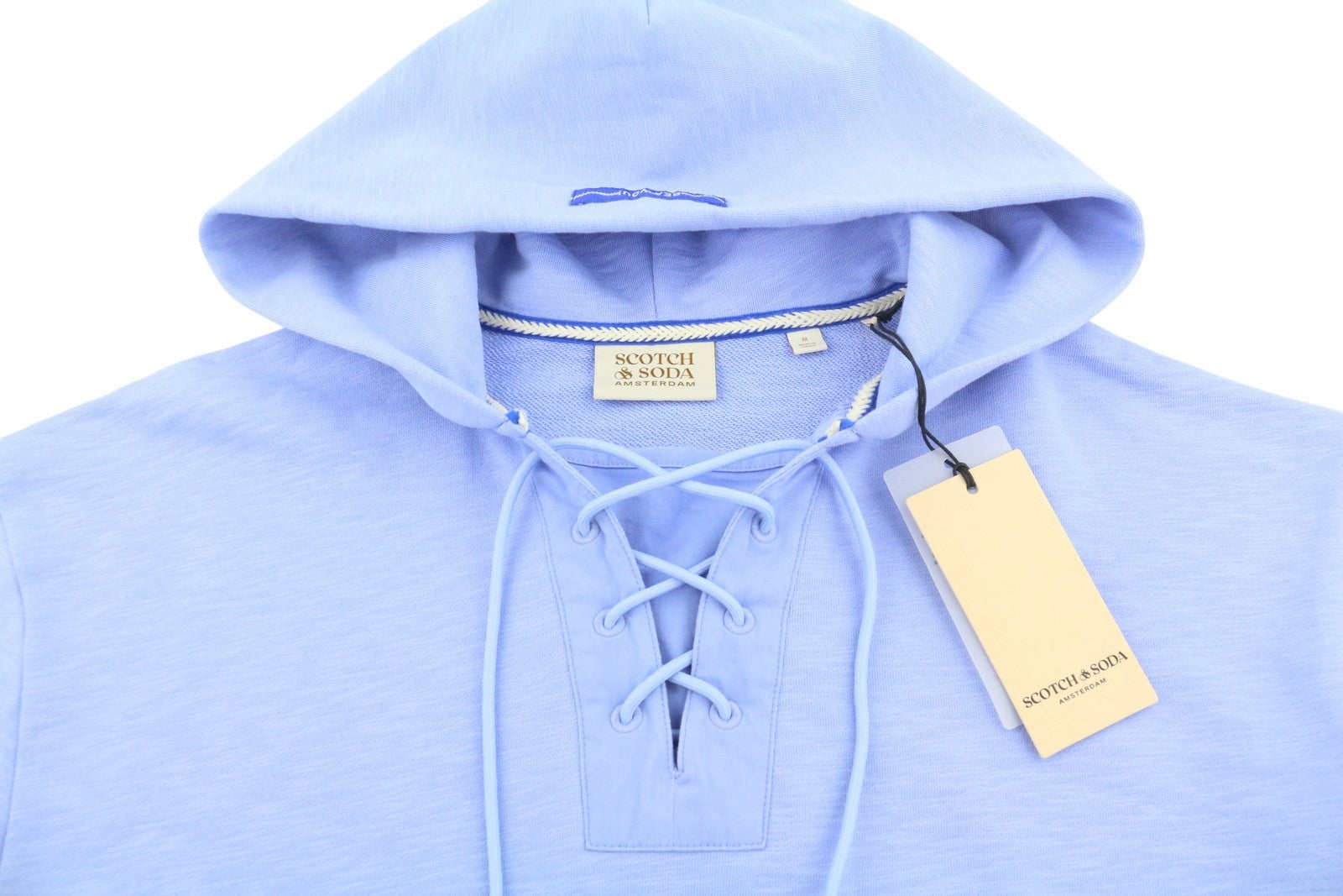 SCOTCH & SODA Men Hoodie M Purple Organic Kangaroo Pocket Pull On