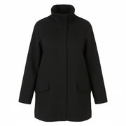 MARMOT Women Jacket L Black Melange Padded Mid-Length Full Zip