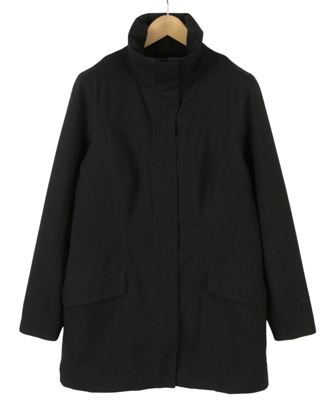 MARMOT Women Jacket L Black Melange Padded Mid-Length Full Zip