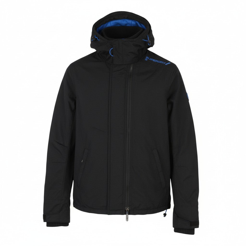 SUPERDRY Windcheater Men Jacket M Black Triple Zip Hooded
