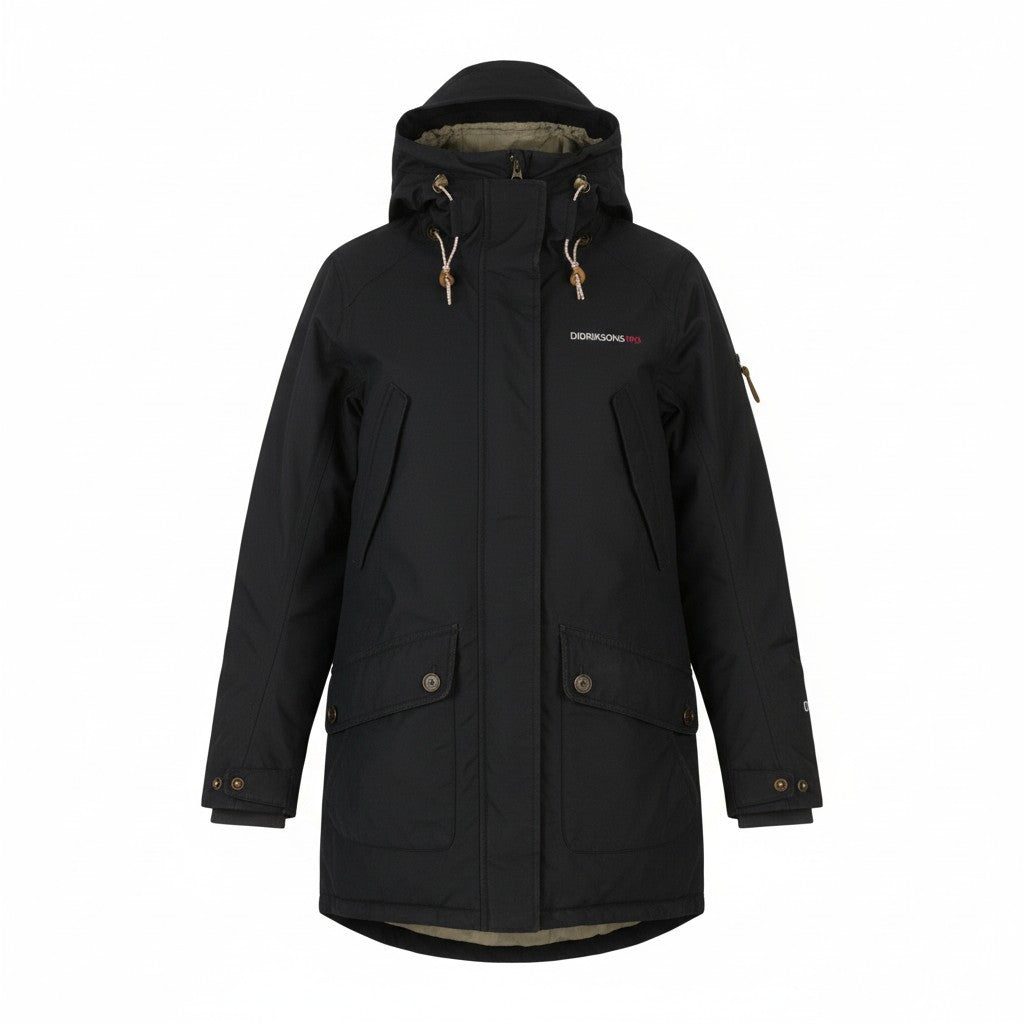 DIDRIKSONS Tilde Parka Women Jacket EU36 S Black Storm System