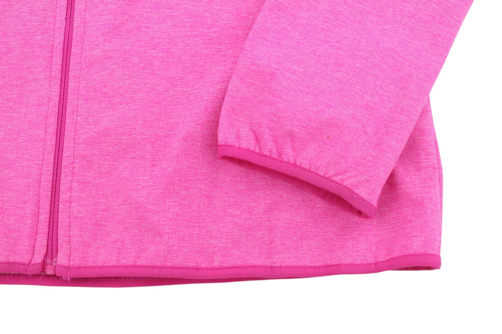COLUMBIA Women Jacket XL Pink Melange Softshell Hooded Full Zip