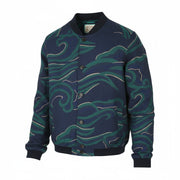 SCOTCH & SODA Men Jacket M Dark Blue Patterned Button-Up Bomber