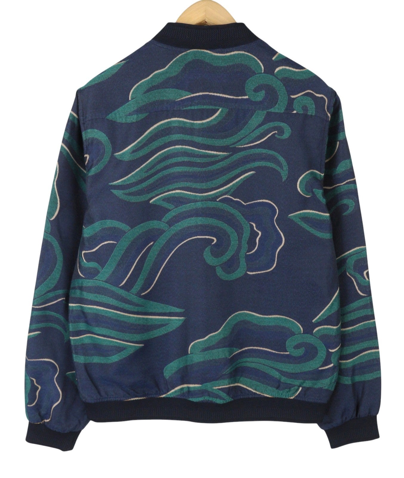 SCOTCH & SODA Men Jacket M Dark Blue Patterned Button-Up Bomber