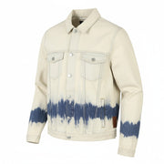 SCOTCH & SODA Trucker Men Jacket L Beige Tie Dye Organic Denim