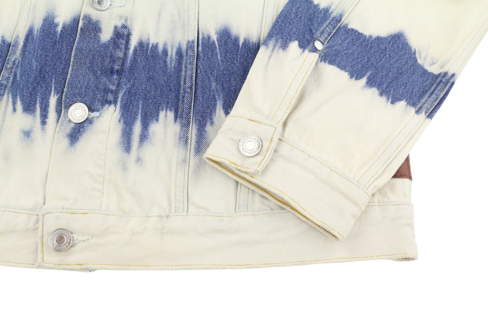 SCOTCH & SODA Trucker Men Jacket L Beige Tie Dye Organic Denim