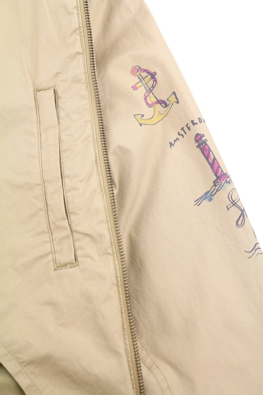 SCOTCH & SODA Men Jacket M Beige Patterned Spread Bomber