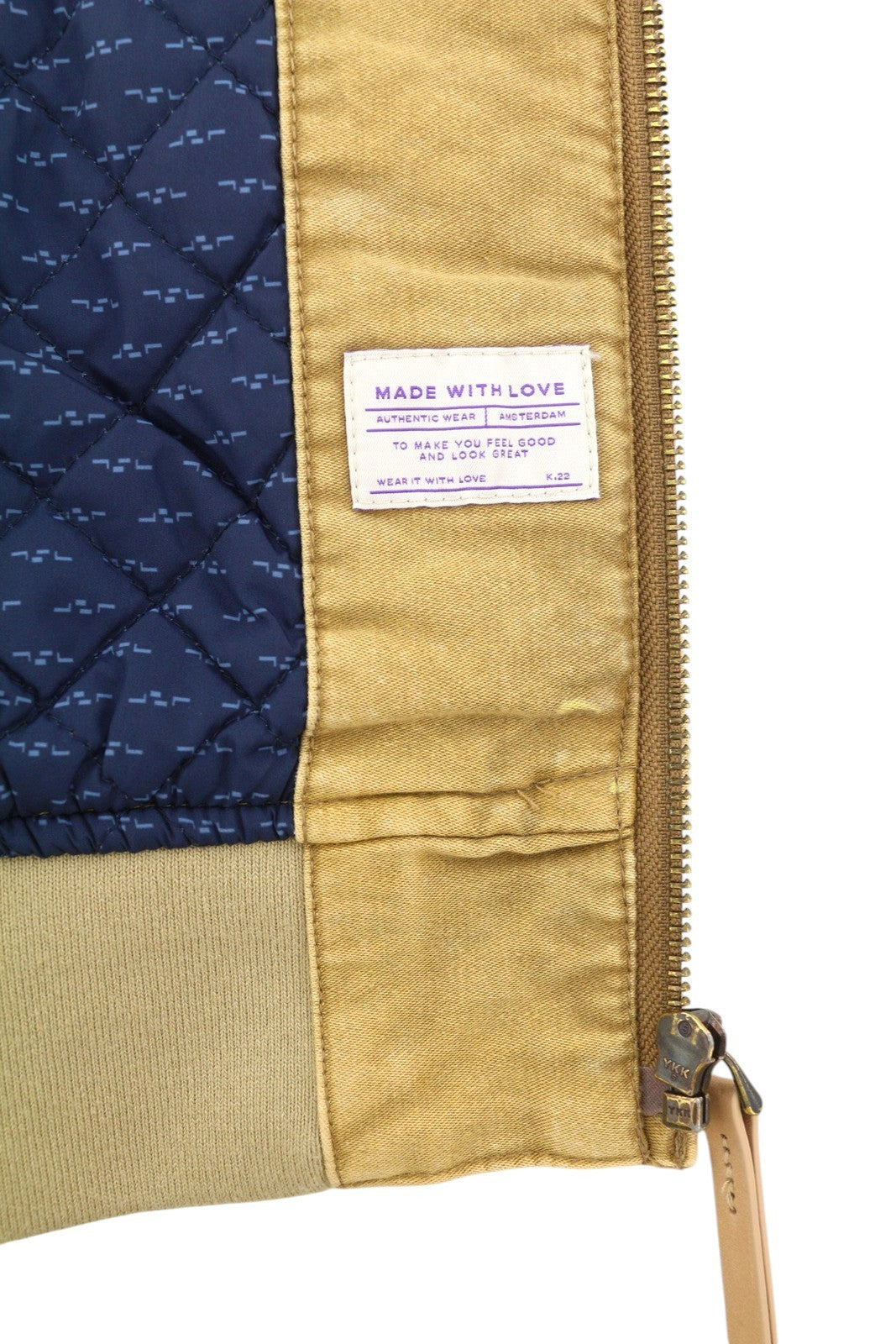 SCOTCH & SODA Men Jacket M Beige Padded Spread Full Zip Bomber