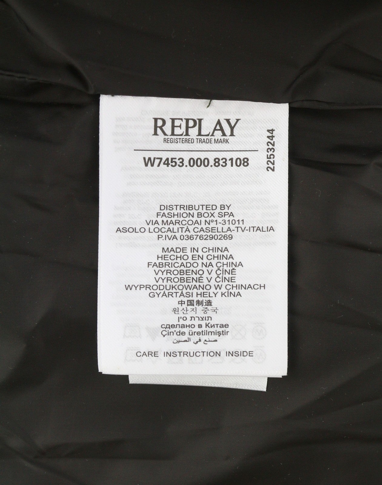 REPLAY W7453 Women Jacket M Dark Brown Quilted Hooded Mid-Length