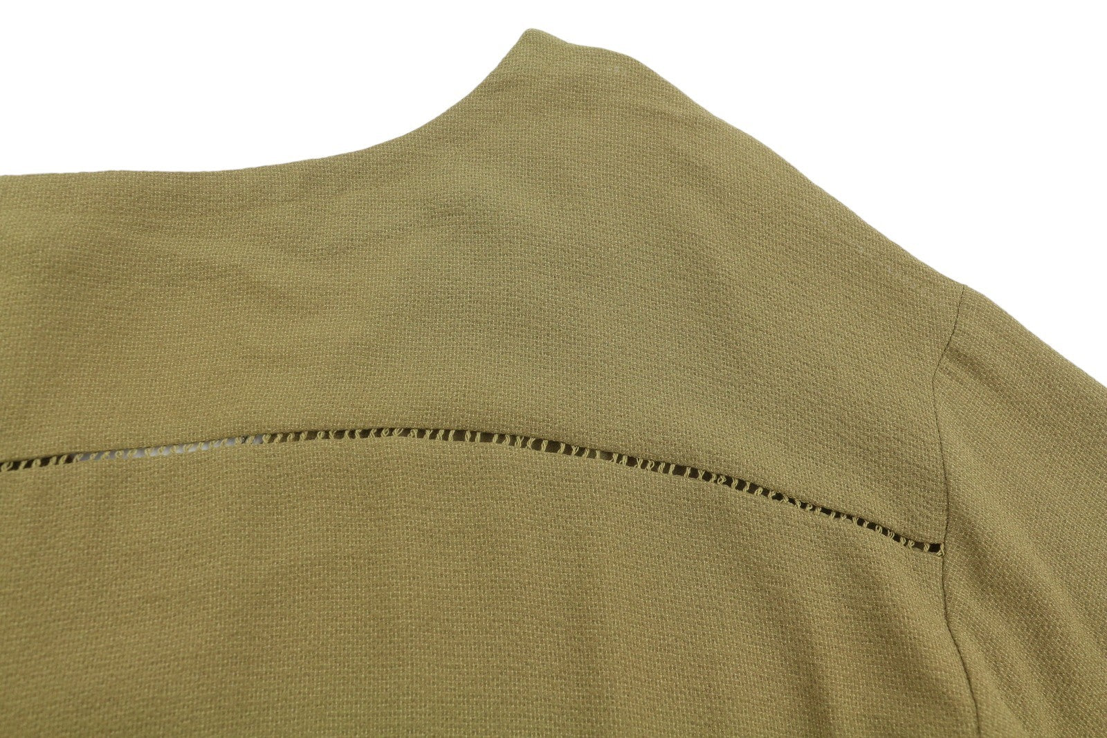 MAISON SCOTCH Women Dress XS Khaki Green V-Neck Short Sleeve Mini