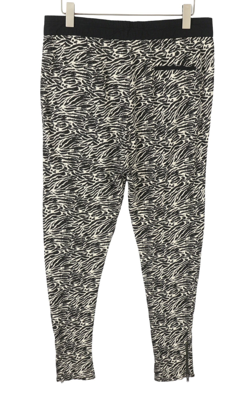 MAISON SCOTCH Women Trousers M Black Zebra Zip Bottom Sweatpants
