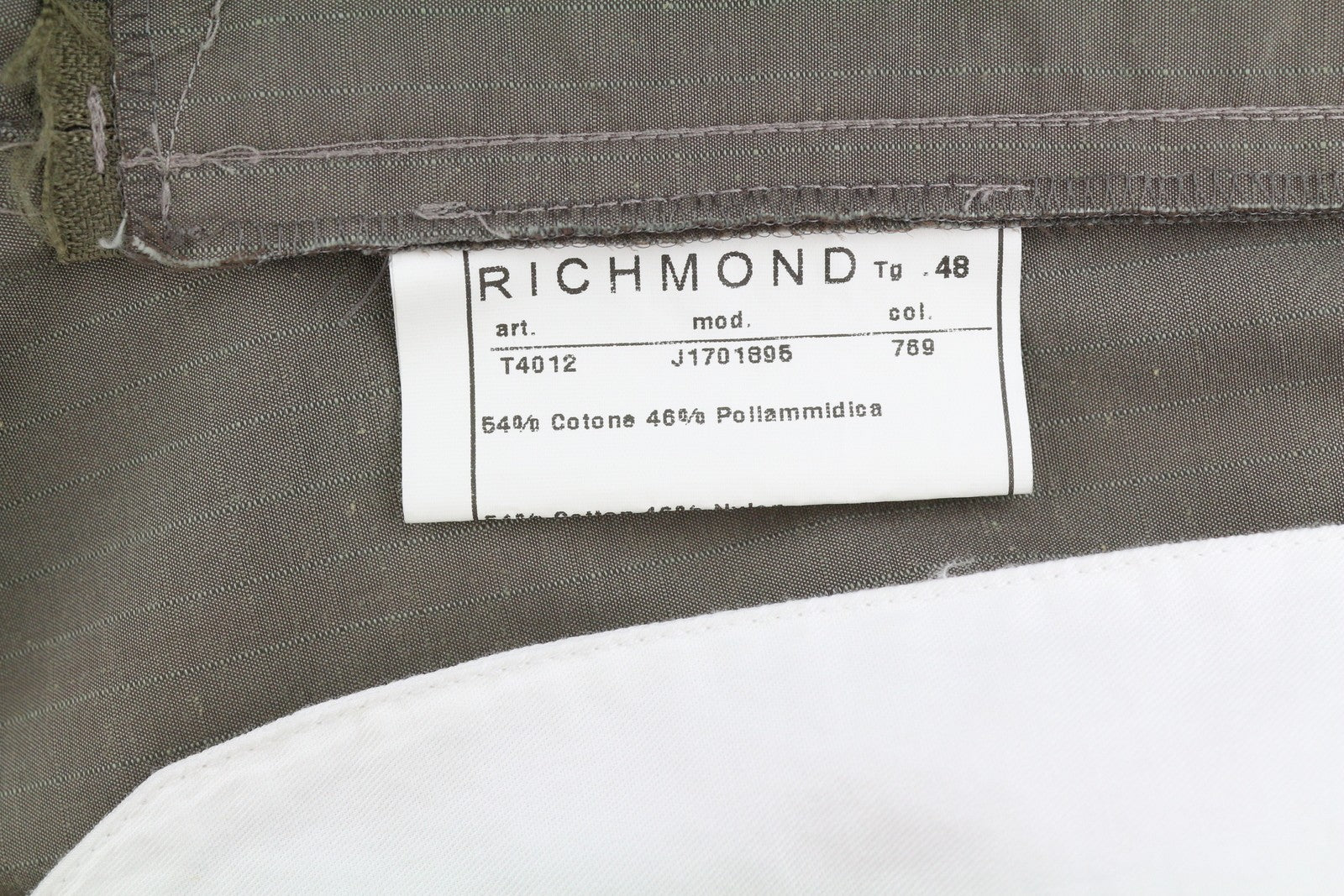 RICHMOND Denim Women Trousers EU44 W33 Grey Pinstriped Cargo Zip Fly