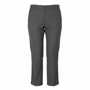 JOHN RICHMOND Women Trousers EU44 W33 Grey Wool Side Line Flared Leg