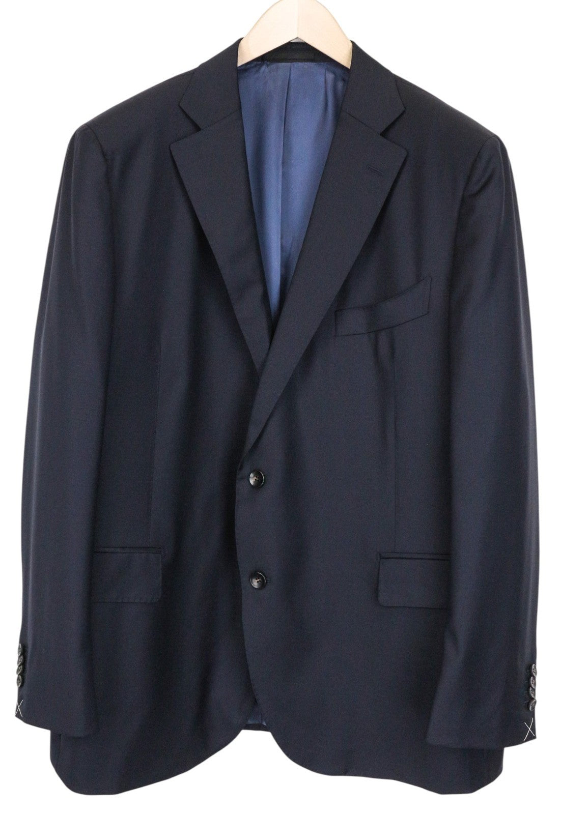 SUITSUPPLY La Spalla Men Suit UK54R Navy Perennial S110s 3-Piece Slim Pure Wool