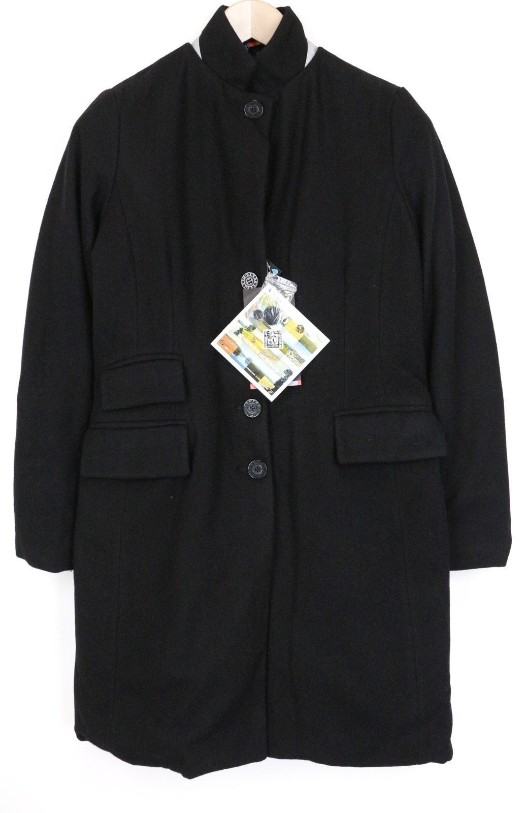 TUCANO URBANO New Carmen Women Coat IT40 S Black Wool Mix Motorcycle Breathable