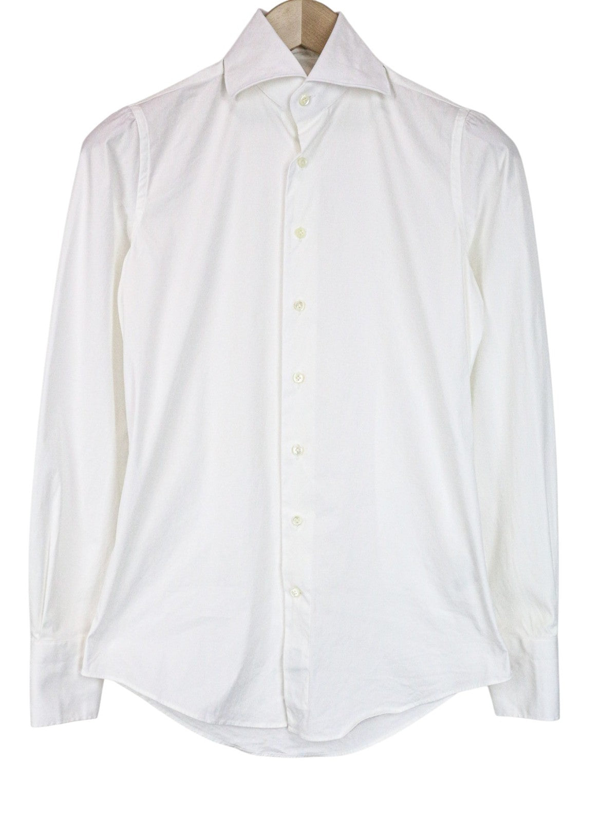 SUITSUPPLY Men Shirt 35/ 13 1/2 White Extra Slim Fitted Formal Stretch Cotton