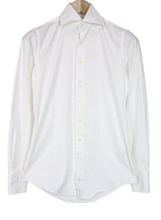 SUITSUPPLY Men Shirt 35/ 13 1/2 White Extra Slim Fitted Formal Stretch Cotton