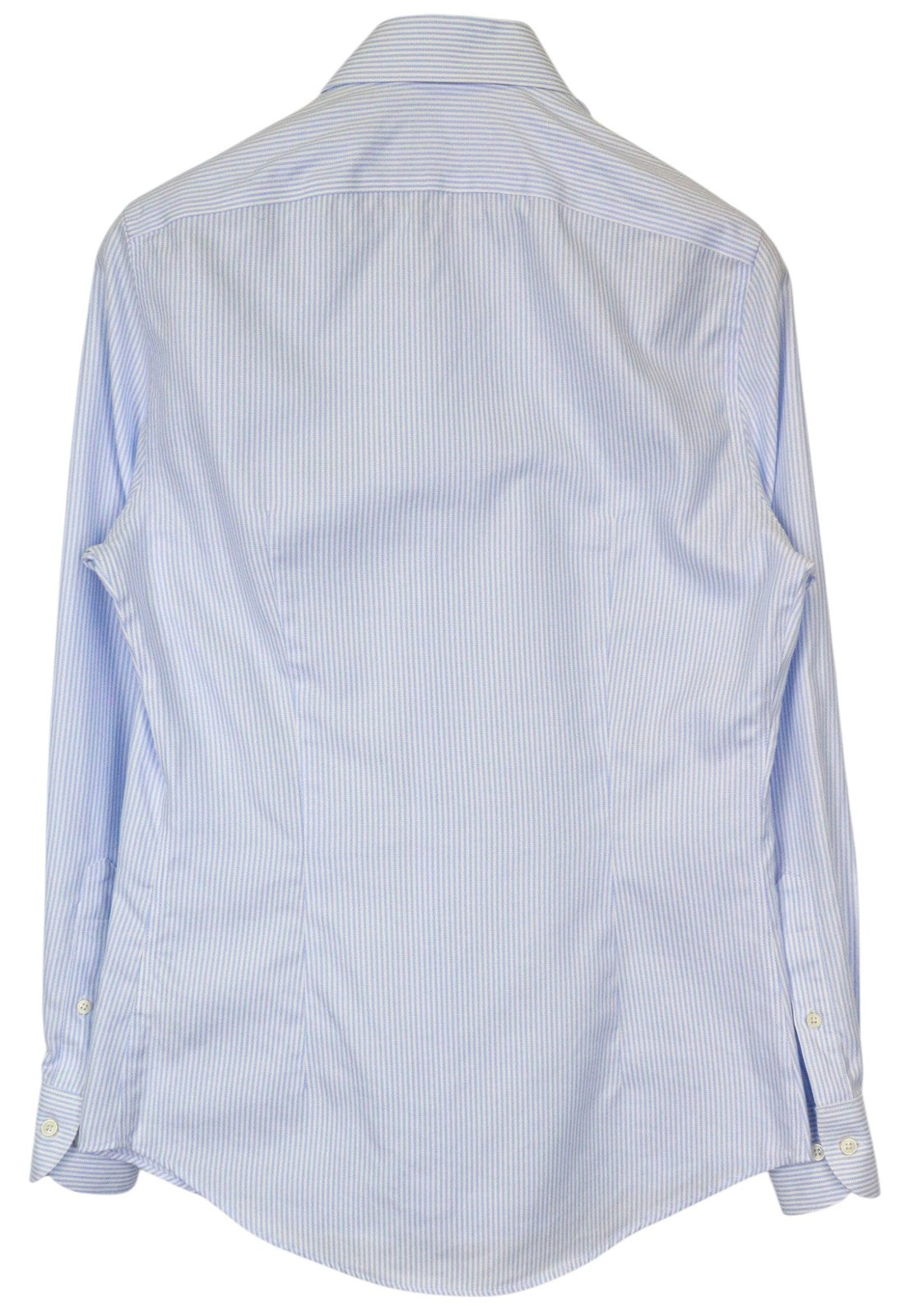 SUITSUPPLY Men Shirt 37/14 1/2 Extra Slim Blue Pure Cotton Stripe Patterned