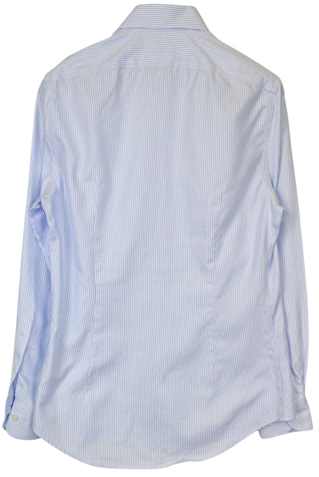 SUITSUPPLY Men Shirt 39/15 1/2 Extra Slim Blue Pure Cotton Striped Long Sleeve