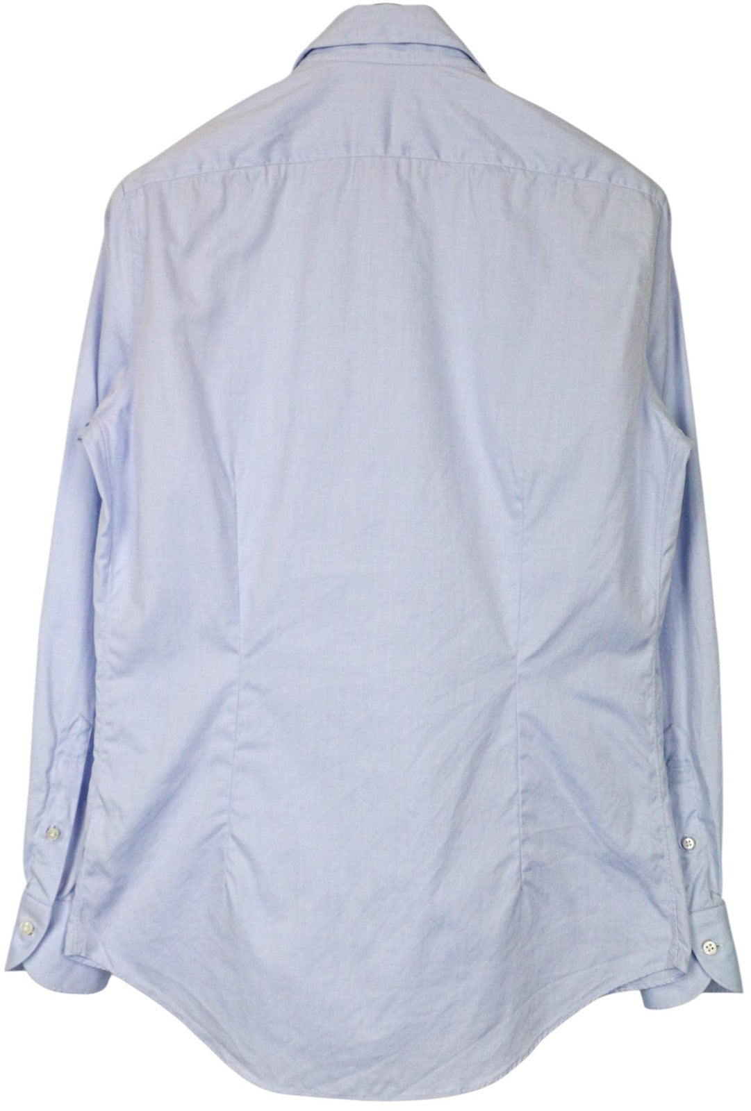 SUITSUPPLY Men Shirt 39/15 1/2 Extra Slim Blue Pure Cotton Cutaway Long Sleeve