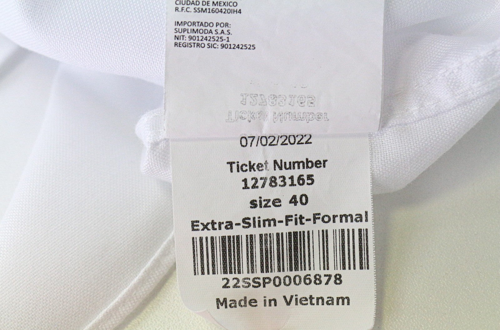 SUITSUPPLY Traveller Men Shirt 40 Extra Slim White Pure Cotton Cutaway Twill