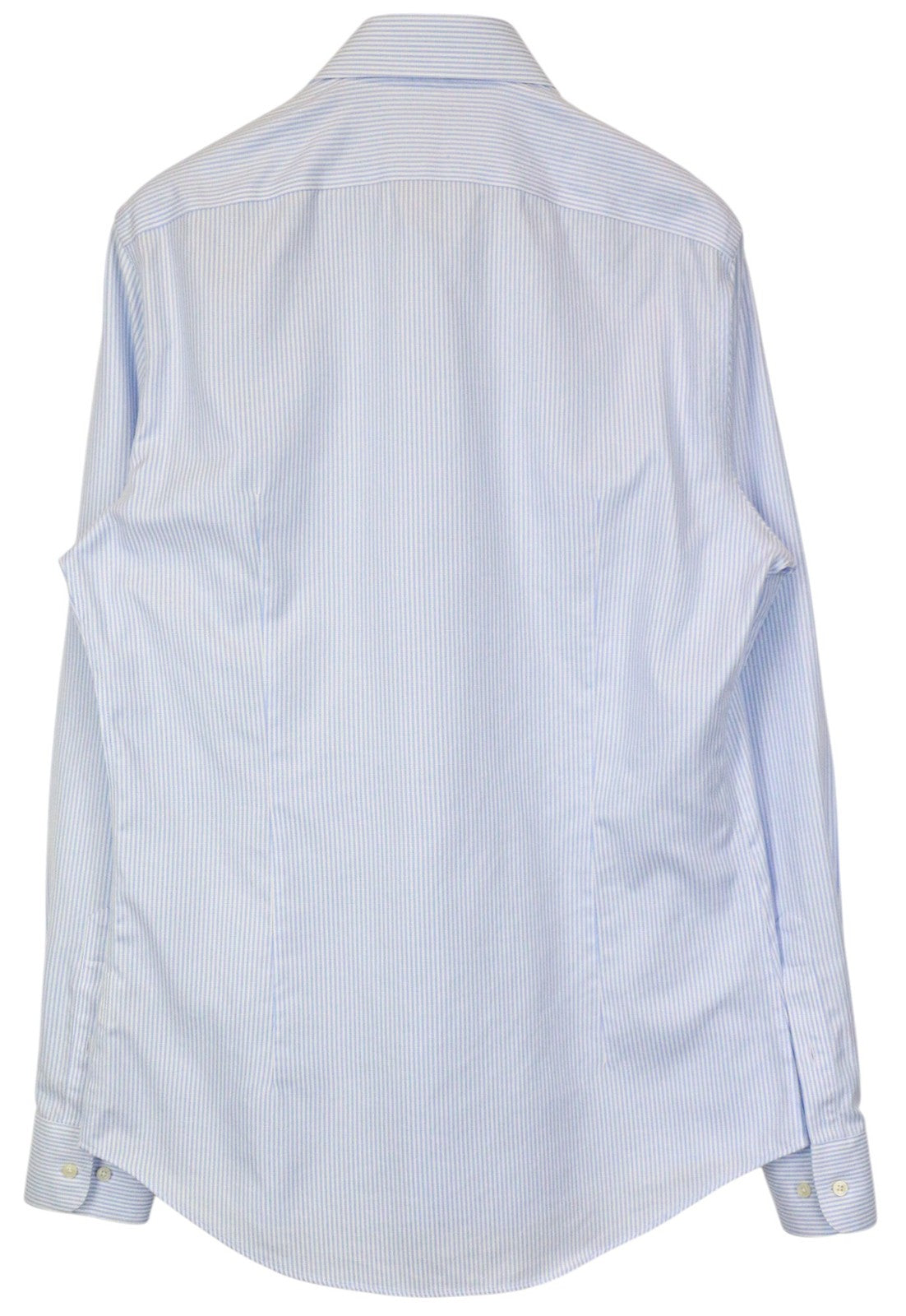 SUITSUPPLY Men Shirt 41L/16L Extra Slim Blue Pure Cotton Striped Twill