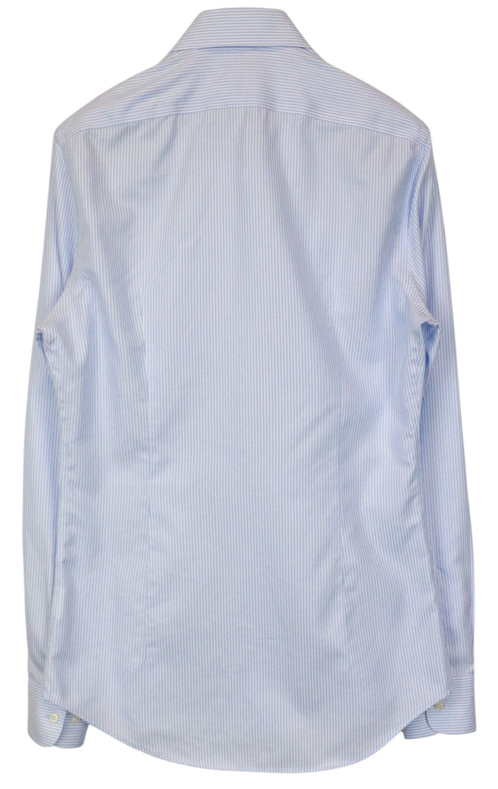 SUITSUPPLY Men Shirt 39L/15 1/2L Extra Slim Fit Blue Pure Cotton Striped