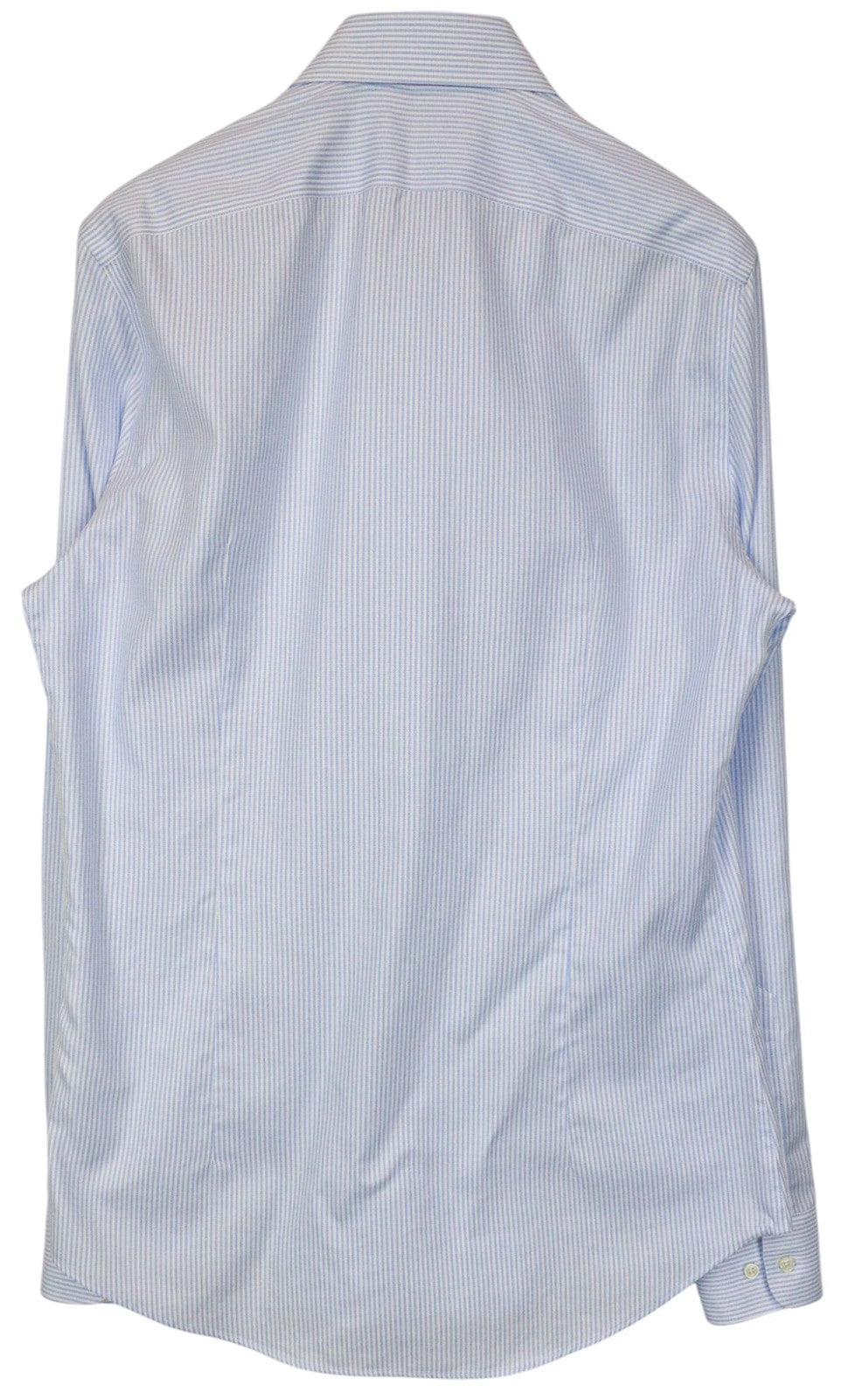 SUITSUPPLY Men Shirt 41L/16L Extra Slim Blue Pure Cotton Stripe Pattern Twill