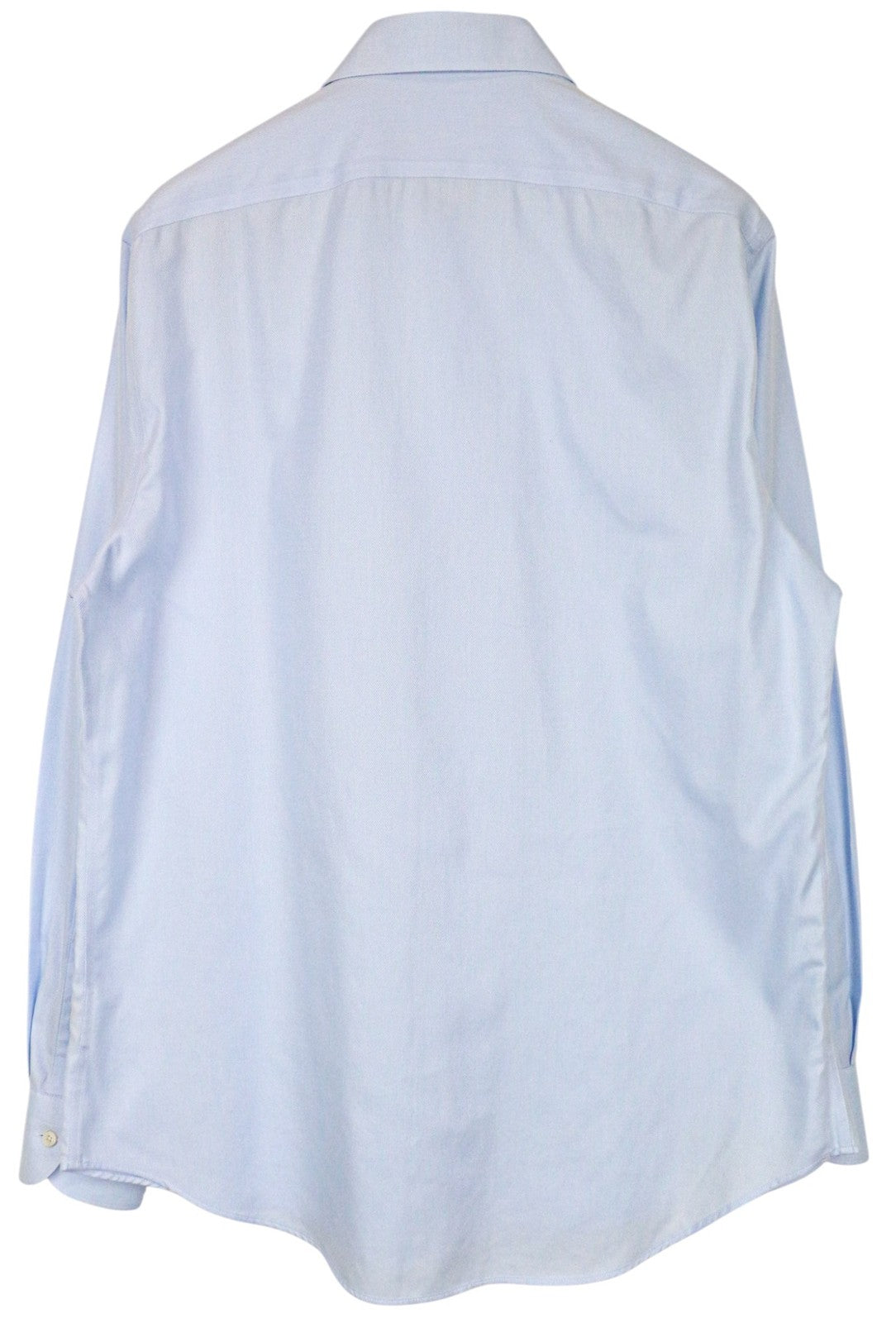SUITSUPPLY Men Shirt 43/17 Slim Blue Pure Cotton Button-Up Cutaway Twill