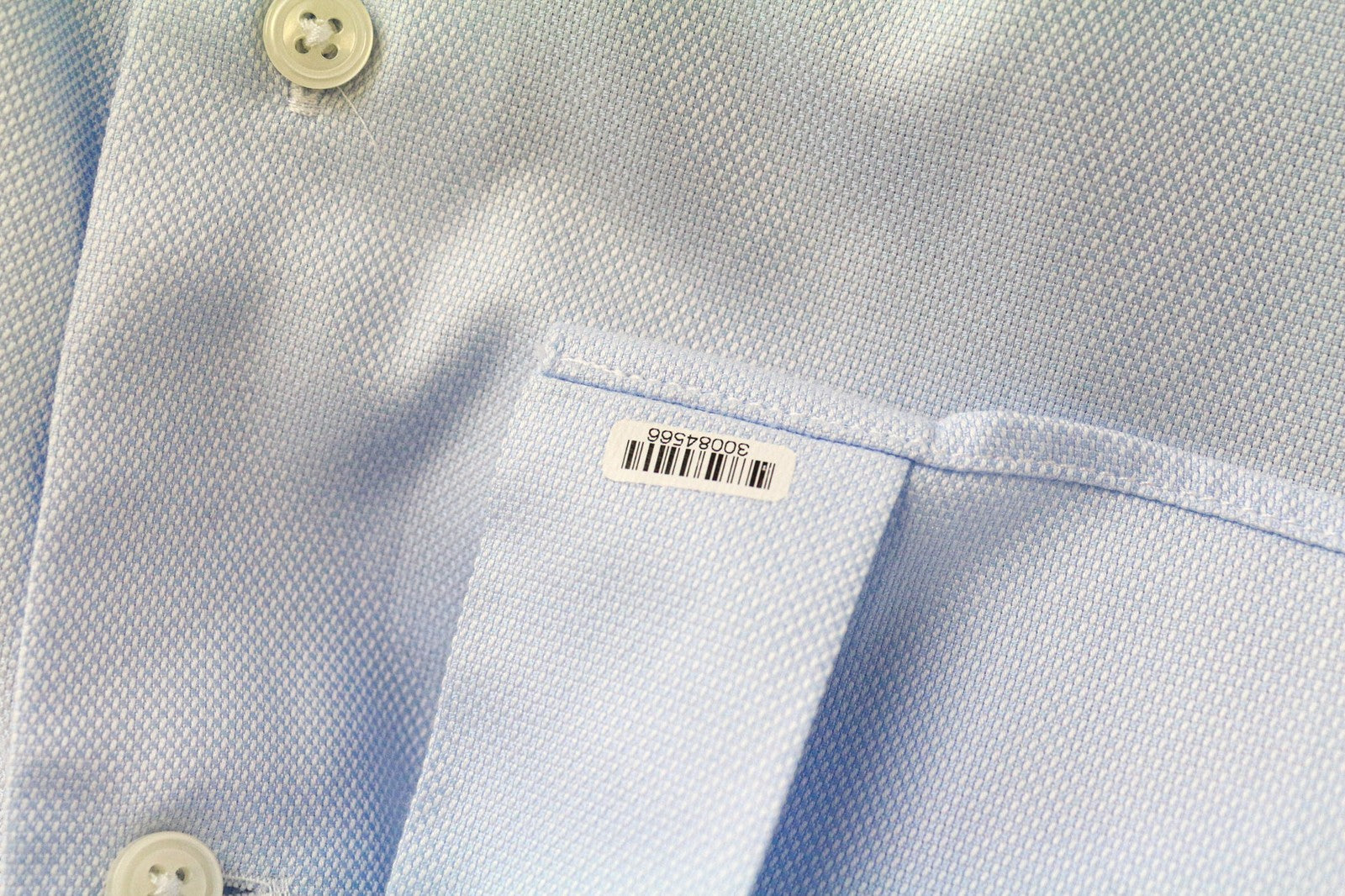 SUITSUPPLY Men Shirt 43/17 Slim Blue Pure Cotton Button-Up Cutaway Twill