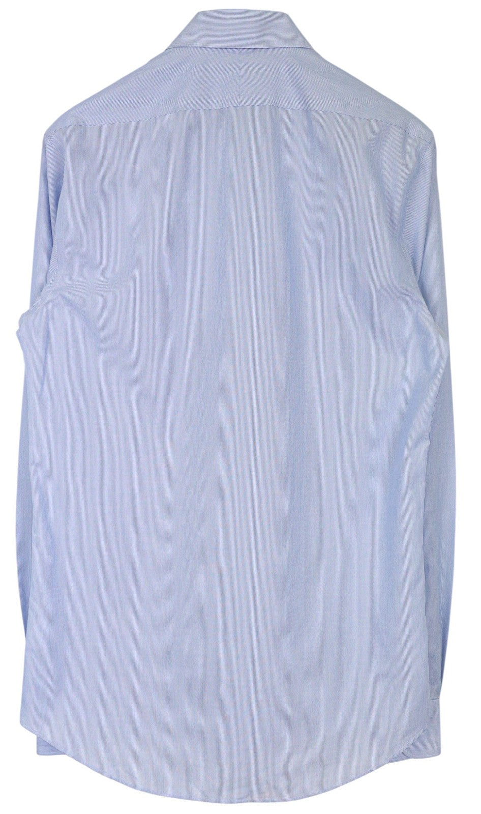 SUITSUPPLY Men Shirt 40-7/15 3/4L Extra Slim Blue Cotton Striped Long Sleeved