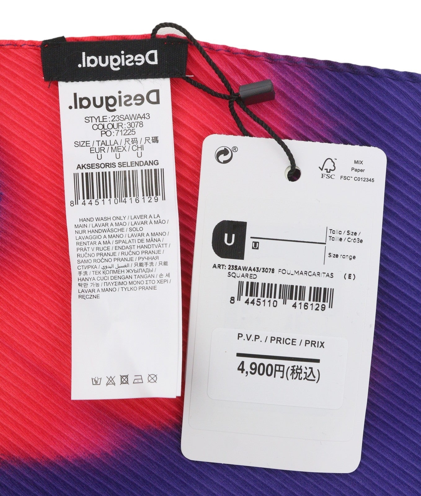 Scarf Fou Margaritas Square