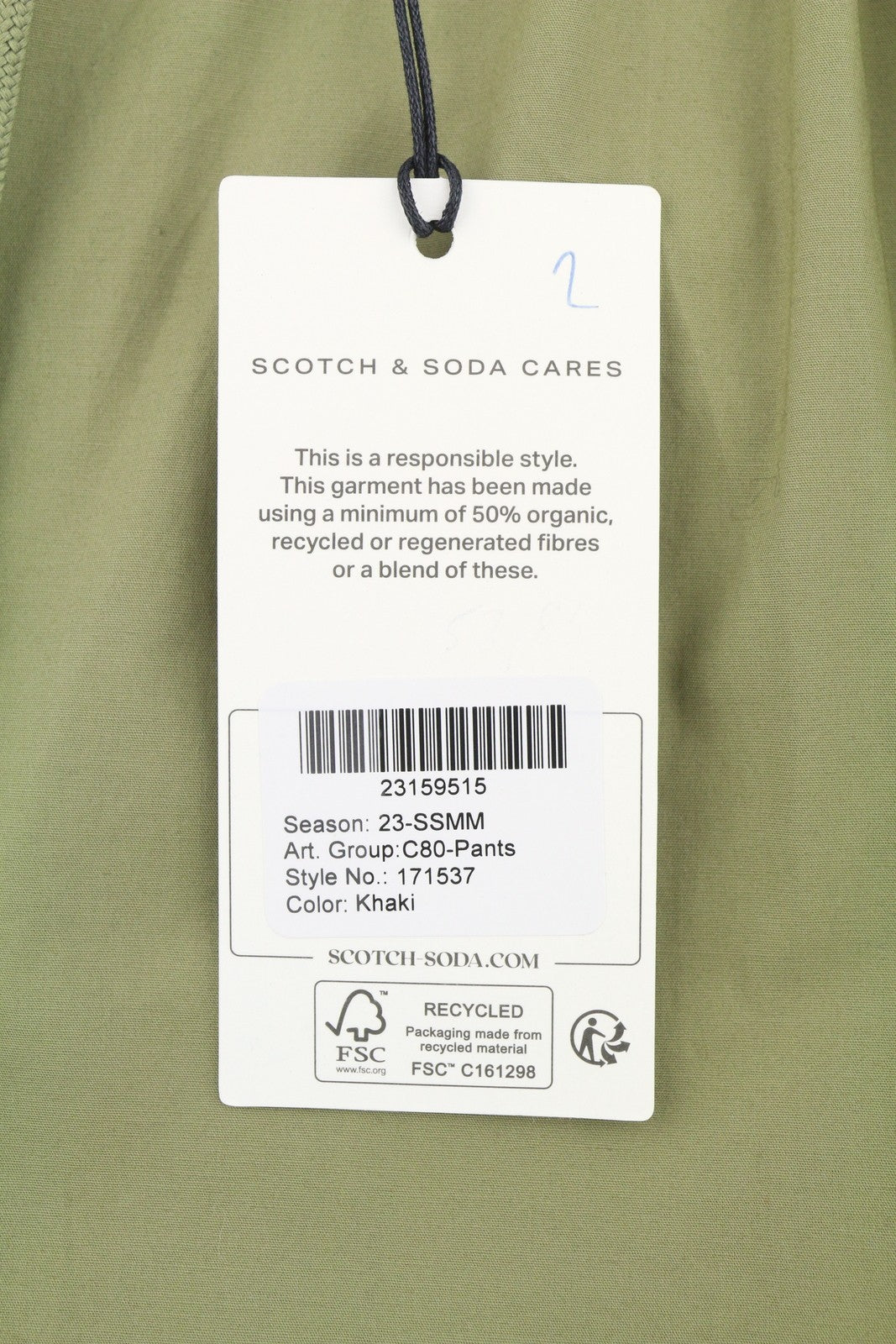 Green Cotton Trousers