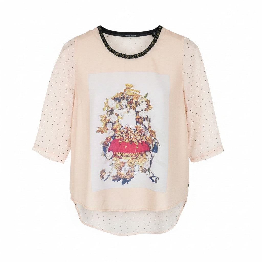 Pink Polyester T-Shirt