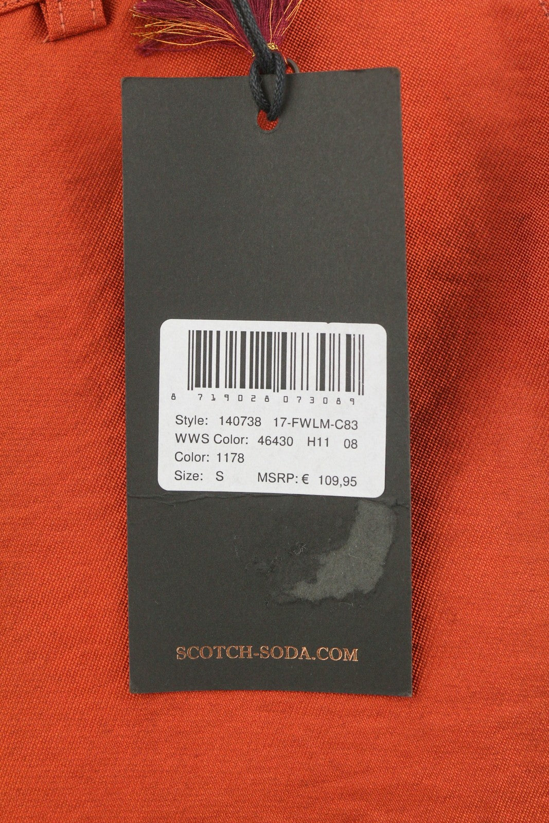 Orange Viscose Trousers