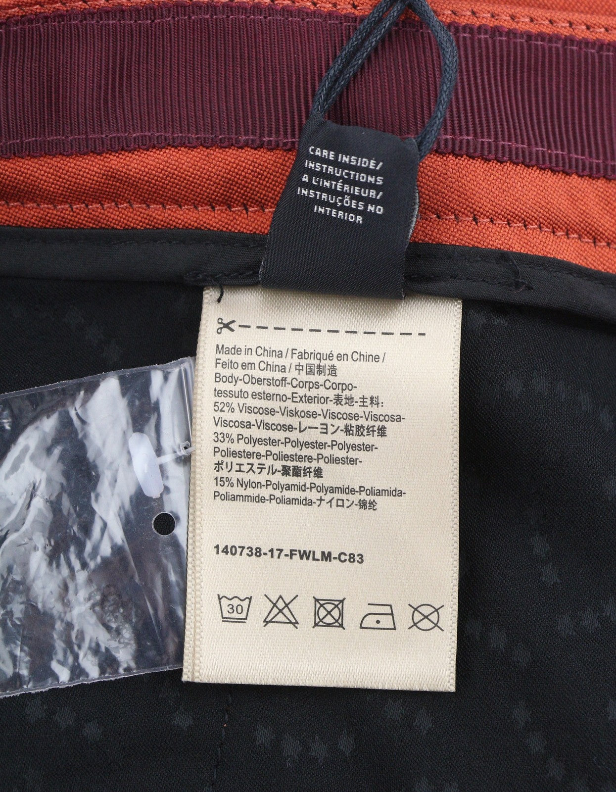 Orange Viscose Trousers
