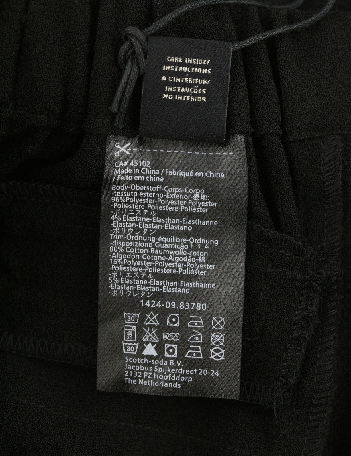 Black Polyester Trousers