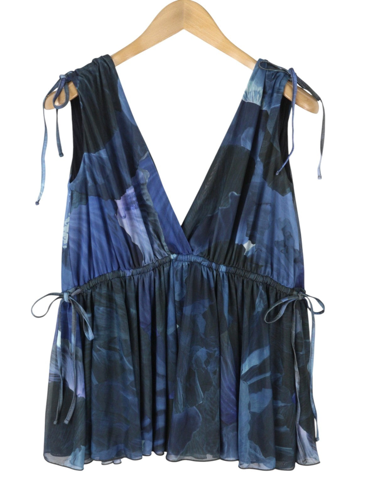 Blue Polyester Blouse