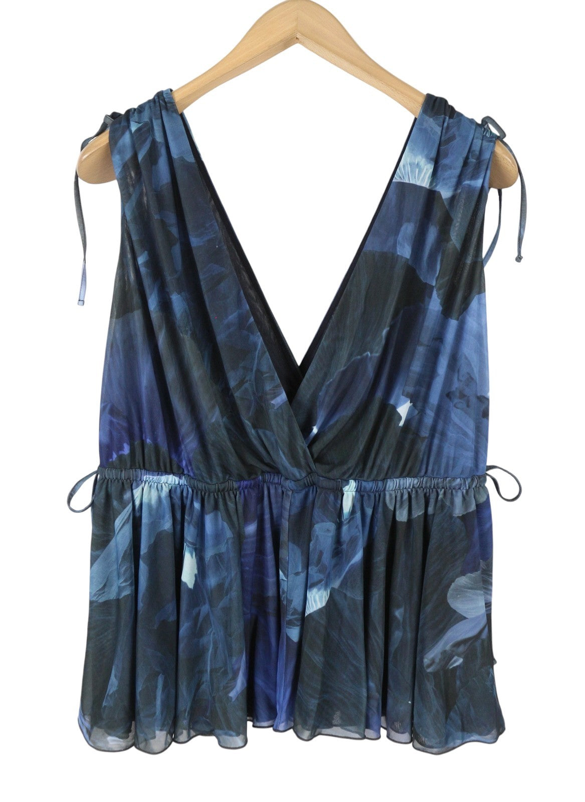 Blue Polyester Blouse