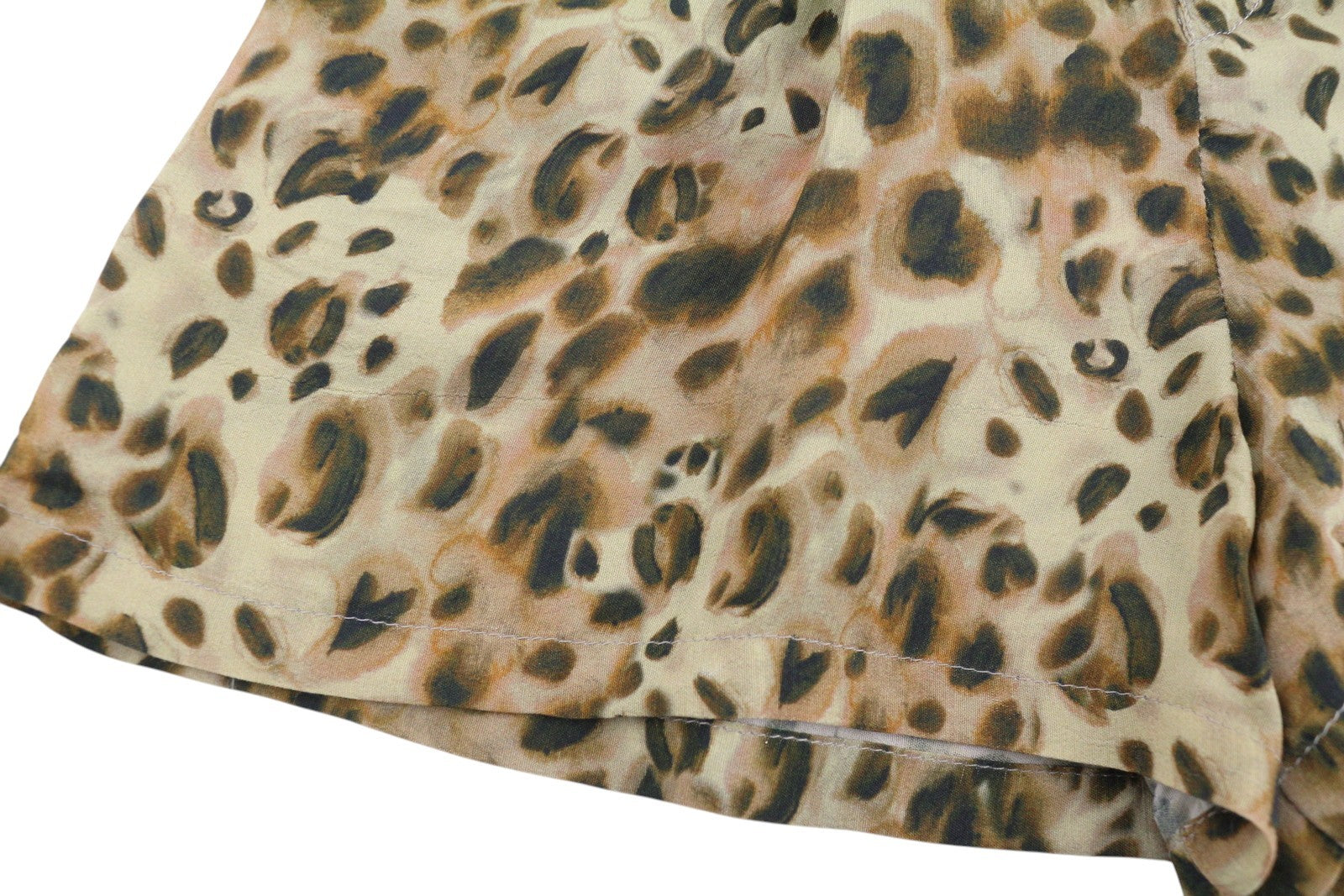 Brown Viscose Shorts