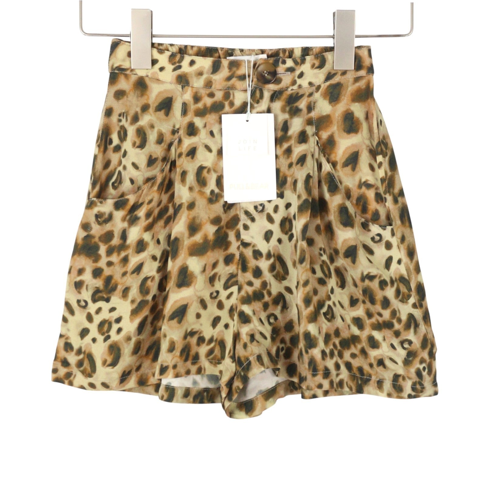 Brown Viscose Shorts