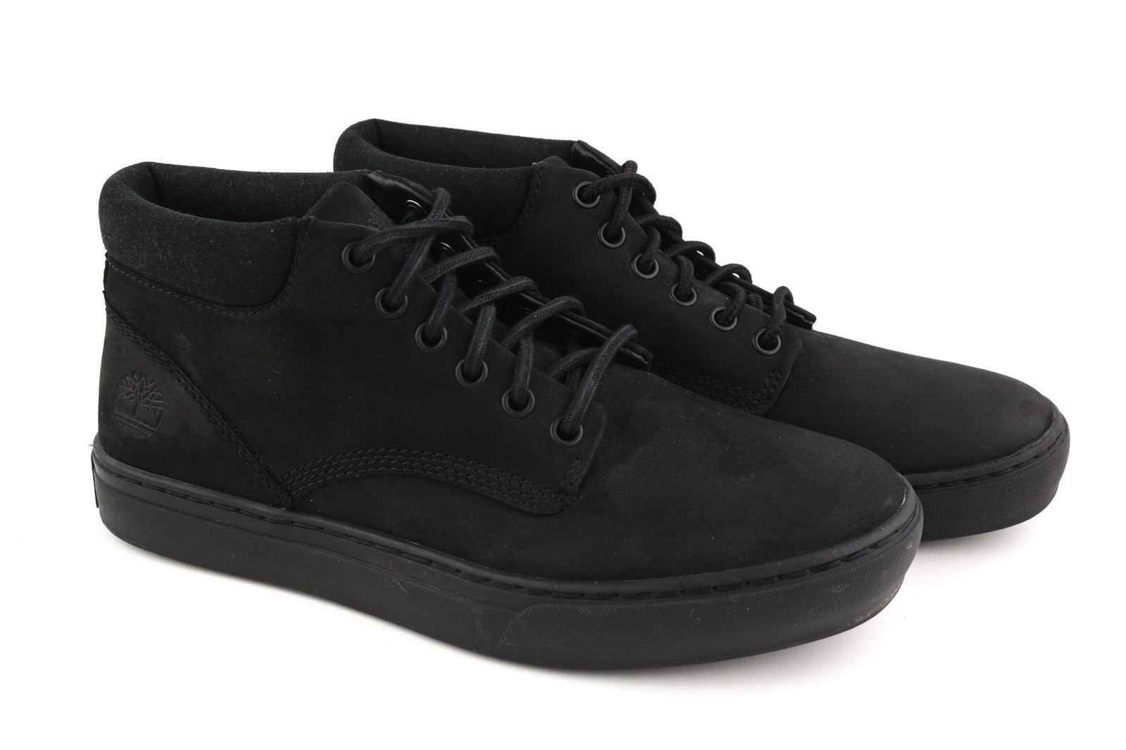 TIMBERLAND A1JUY vyriški aulinukai EU40/41 juodi odiniai su raišteliais, migdolų nosimi. 