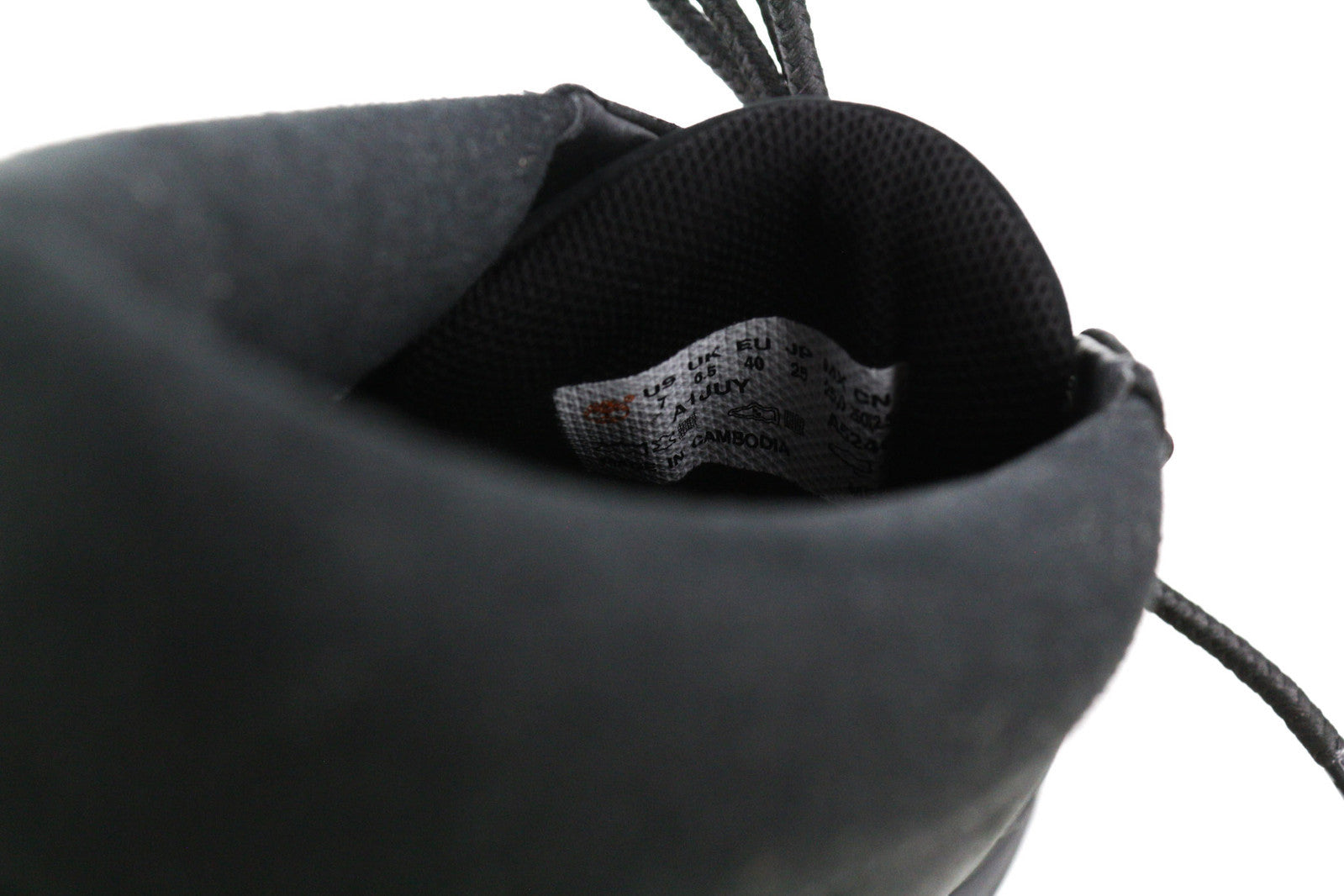 TIMBERLAND A1JUY vyriški aulinukai EU40/41 juodi odiniai su raišteliais, migdolų nosimi. 