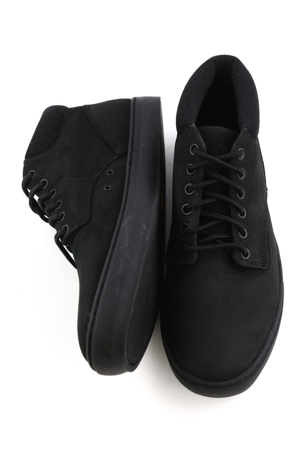 TIMBERLAND A1JUY vyriški aulinukai EU40/41 juodi odiniai su raišteliais, migdolų nosimi. 