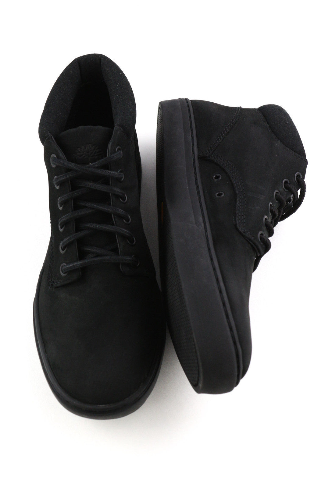 TIMBERLAND A1JUY vyriški aulinukai EU40/41 juodi odiniai su raišteliais, migdolų nosimi. 