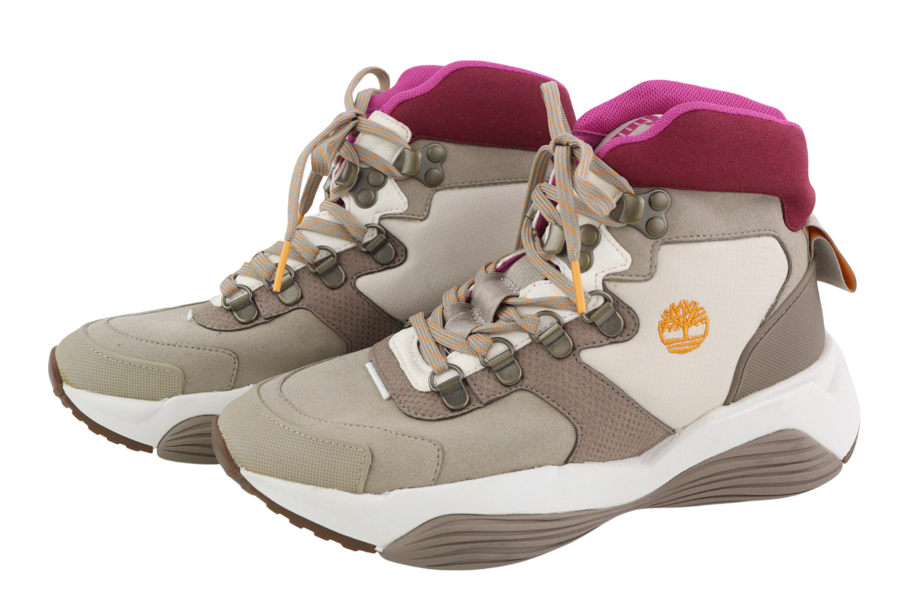 TIMBERLAND A1YCP moteriški aulinukai EU37/37.5 su nėriniuotais migdolų nosimis, ReBOTL logotipu. 