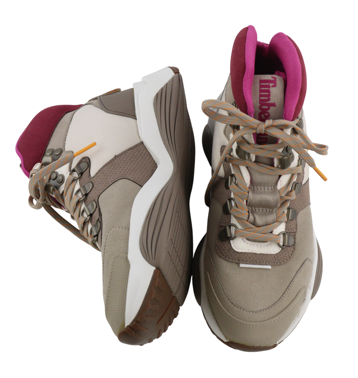 TIMBERLAND A1YCP moteriški aulinukai EU37/37.5 su nėriniuotais migdolų nosimis, ReBOTL logotipu. 