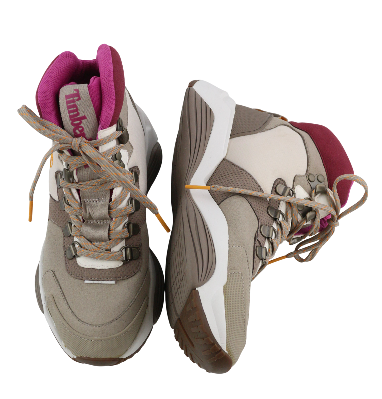 TIMBERLAND A1YCP moteriški aulinukai EU37/37.5 su nėriniuotais migdolų nosimis, ReBOTL logotipu. 