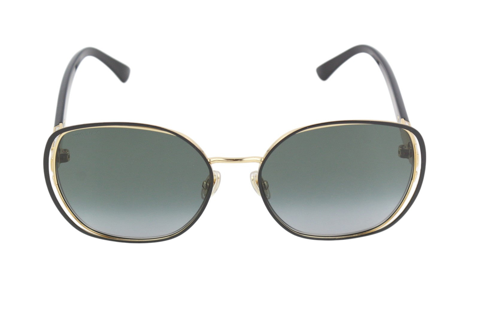 JIMMY CHOO Dodie/S moteriški akiniai nuo saulės VIENO DYDŽIO su blizgučiais ir aukso spalvos detalėmis, rekomenduojama kaina – 349 €